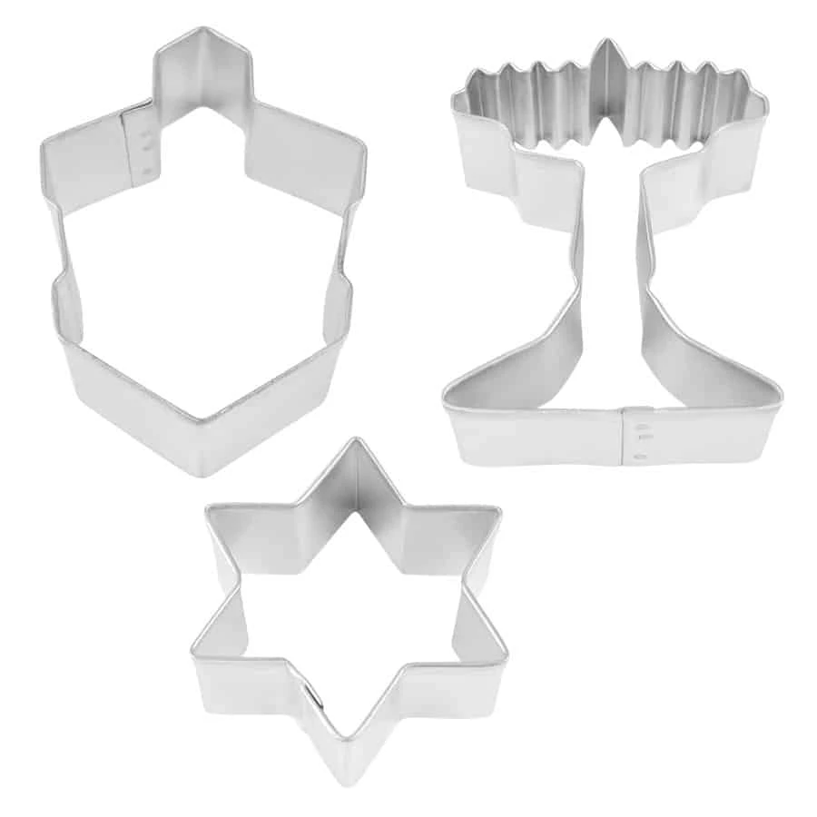 R&M International Jewish Holiday 3pc Cookie Cutter Set Cutters 4 R&M International Jewish Holiday 3pc Cookie Cutter Set Cutters