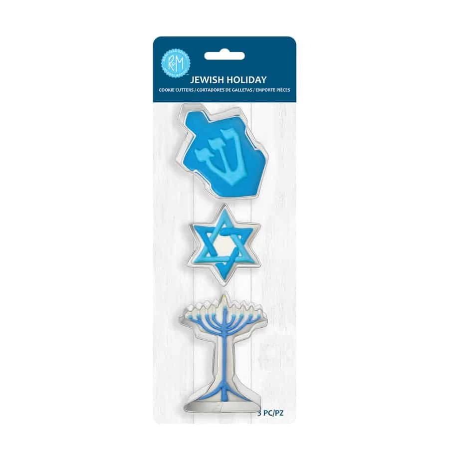 R&M International Jewish Holiday 3pc Cookie Cutter Set Cutters 3 R&M International Jewish Holiday 3pc Cookie Cutter Set Cutters