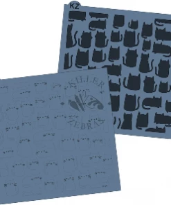 Killer Zebras Kitten 2 Pc Stencil Set Stencils
