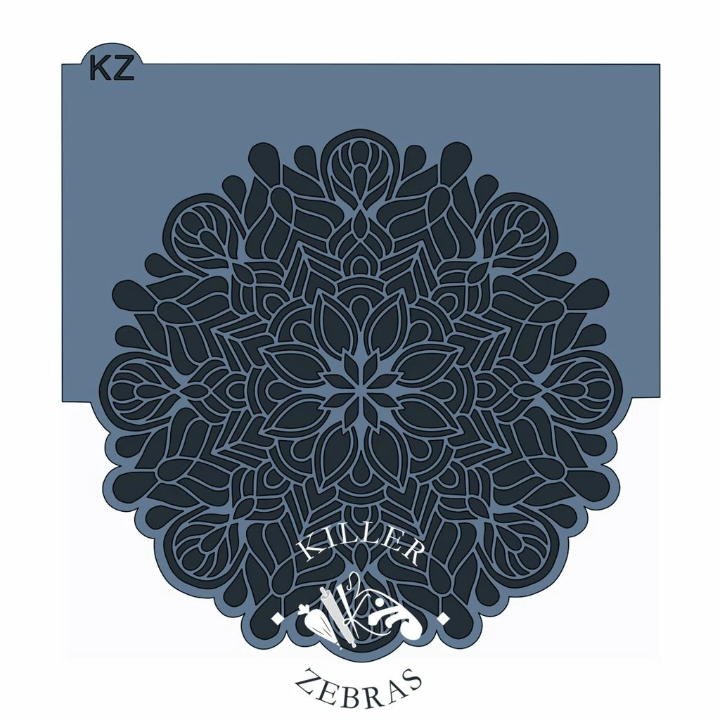 Killer Zebras Lace Round KZ Stencil 3 Killer Zebras Lace Round KZ Stencil