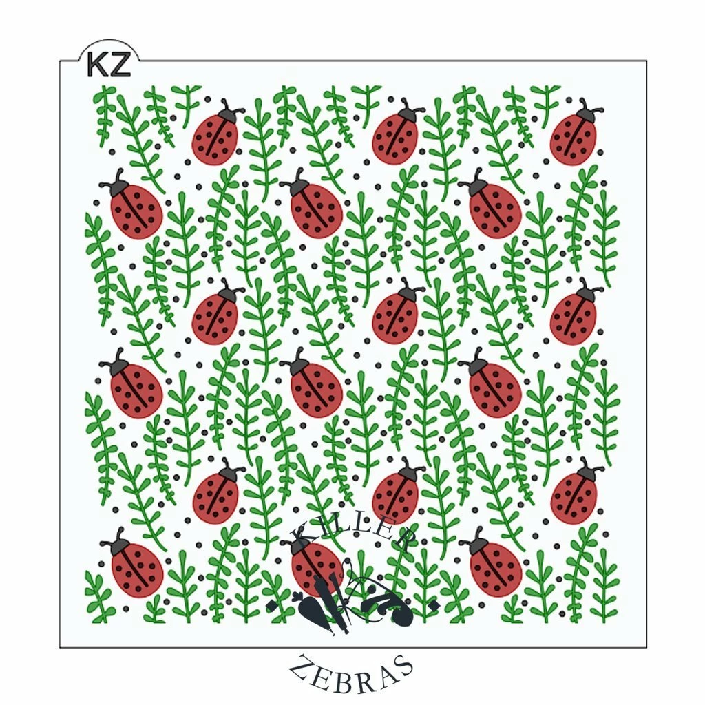 Killer Zebras Stencils Ladybugs 3pc KZ Stencil 3 Killer Zebras Stencils Ladybugs 3pc KZ Stencil