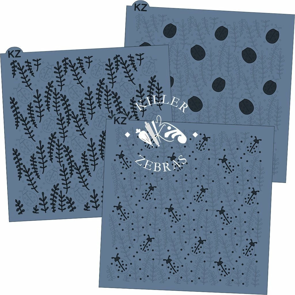 Killer Zebras Stencils Ladybugs 3pc KZ Stencil 4 Killer Zebras Stencils Ladybugs 3pc KZ Stencil