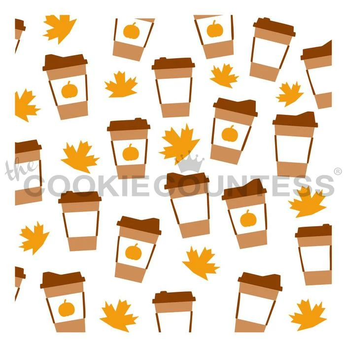 Cookie Countess Latte Cups 3pc Stencil Stencils 3 Cookie Countess Latte Cups 3pc Stencil Stencils