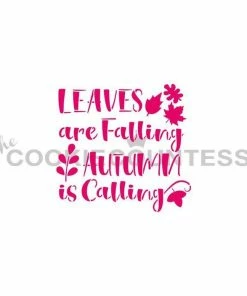 Cookie Countess Stencils Leaves Are Falling, Autumn Is Calling Stencil