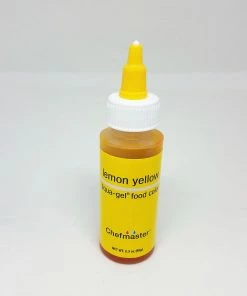 Linneas Lemon Yellow 2.3oz Chefmaster LIQUA-GEL Supplies