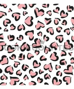 Cookie Countess Leopard Print Hearts 2pc Stencil Stencils