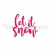 Cookie Countess Let It Snow Script Stencil Stencils