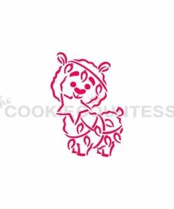 Cookie Countess Stencils Llama With Lights & Star PYO/DWC Stencil