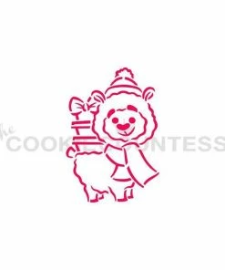 Cookie Countess Stencils Llama Carrying Presents PYO/DWC Stencil