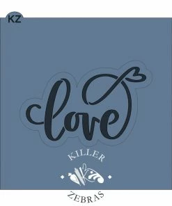 Killer Zebras Love KZ Cookie Cutter And Stencil SET Cutters