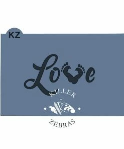 Killer Zebras Love Footprints KZ Stencil Stencils