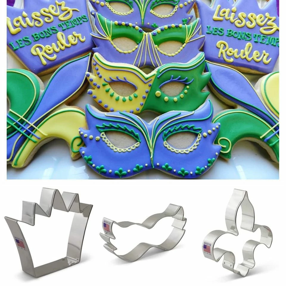 Ann Clark Cutters Mardi Gras Cookie Cutter BUNDLE 4 Ann Clark Cutters Mardi Gras Cookie Cutter BUNDLE