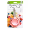 China Stackable Pink Measuring Cups 4 Pc Set 2 China Stackable Pink Measuring Cups 4 Pc Set