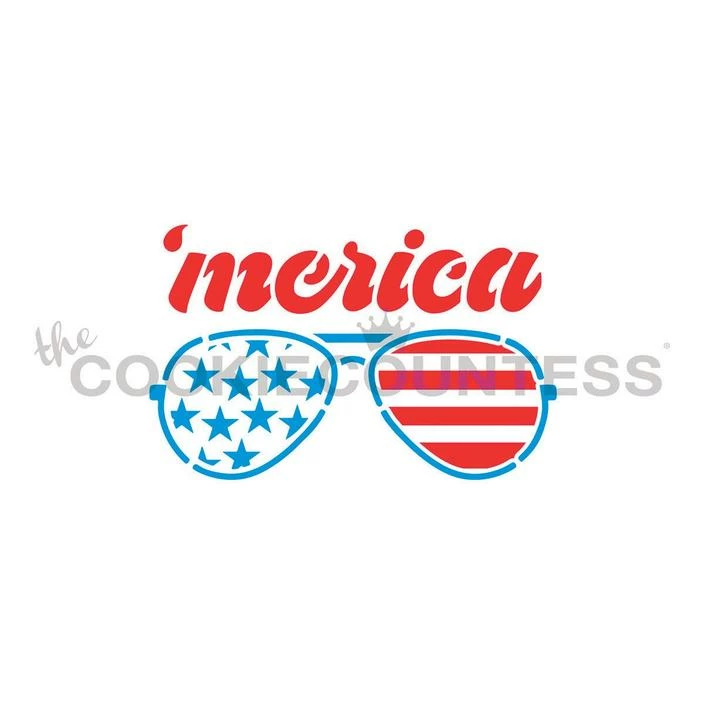 Cookie Countess Merica 2pc Stencil Stencils 3 Cookie Countess Merica 2pc Stencil Stencils