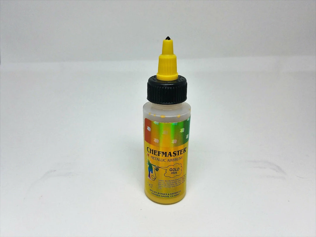 Linneas Supplies Metallic Gold 2oz Chefmaster AIRBRUSH Color 3 Linneas Supplies Metallic Gold 2oz Chefmaster AIRBRUSH Color