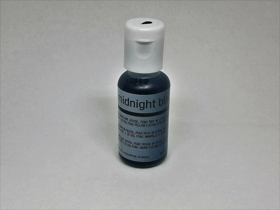 Linneas Midnight Black .64oz Chefmaster AIRBRUSH Color Supplies 3 Linneas Midnight Black .64oz Chefmaster AIRBRUSH Color Supplies