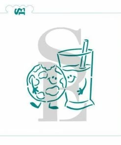 Stencil Expression Milk And Cookie PYO SE Stencil Stencils