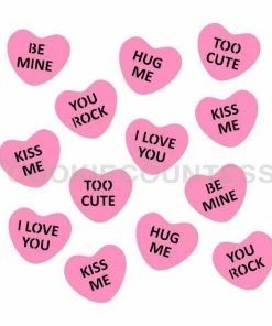 Cookie Countess Mini Conversation Hearts 2pc Stencil Stencils
