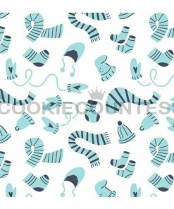 Cookie Countess Stencils Mittens, Scarves, And Hats 2pc Stencil