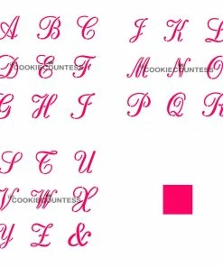 Cookie Countess 4-Stencil Script Alphabet 1" Monogram Set