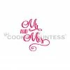 Cookie Countess Mr. & Mrs. Handwriting Stencil Stencils