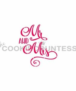 Cookie Countess Mr. & Mrs. Handwriting Stencil Stencils