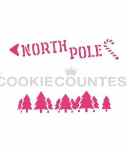 Cookie Countess North Pole Cookie Stick Stencil Stencils