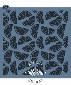 Killer Zebras Orange Slices KZ Stencil Stencils