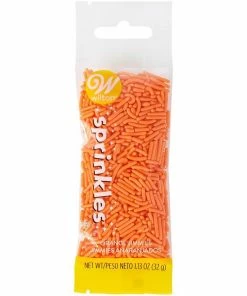 Wilton Orange Jimmies SMALL Sprinkle Pouch Supplies