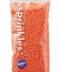 Wilton Orange Nonpareils SMALL Sprinkle Pouch Supplies