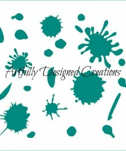 Bee Baked Art Stencils Paint Splatters ADC Stencil