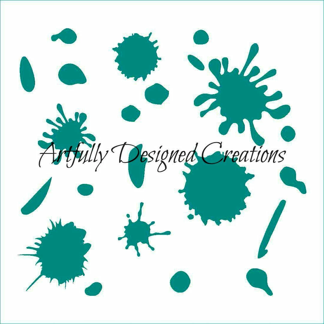 Bee Baked Art Stencils Paint Splatters ADC Stencil 3 Bee Baked Art Stencils Paint Splatters ADC Stencil