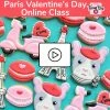 The Flour Box Paris Valentine's Cookie Decorating Class RECORDING With Optional Kit