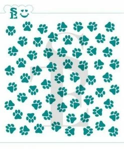 Stencil Expression Stencils Paw Prints Background SE Stencil