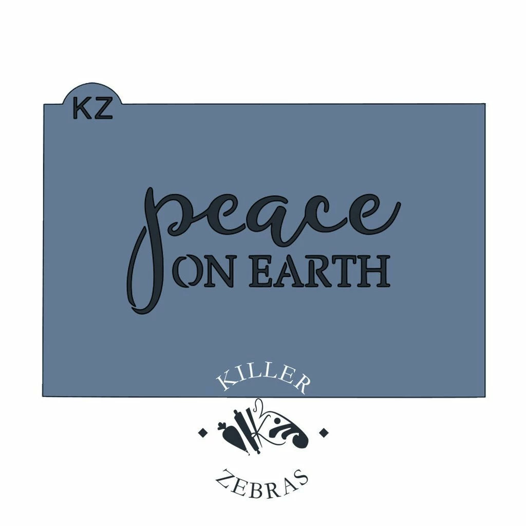 Killer Zebras Stencils Peace On Earth KZ Stencil 3 Killer Zebras Stencils Peace On Earth KZ Stencil