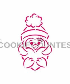 Cookie Countess Stencils Penguin With Heart PYO Stencil