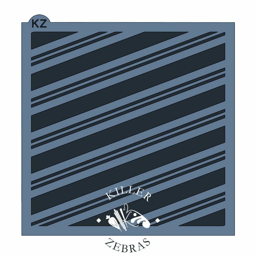 Killer Zebras Peppermint Stripes KZ Stencil Stencils 3 Killer Zebras Peppermint Stripes KZ Stencil Stencils