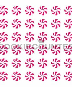 Cookie Countess Stencils Peppermint Swirls Stencil