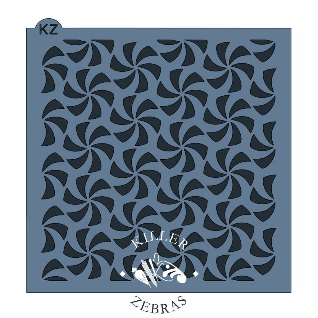 Killer Zebras Peppermint Swirls KZ Stencil 3 Killer Zebras Peppermint Swirls KZ Stencil