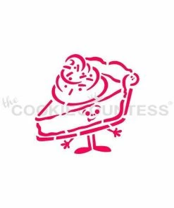 Cookie Countess Stencils Slice Of Pie DWC/PYO Stencil