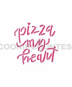 Cookie Countess Pizza My Heart Stencil