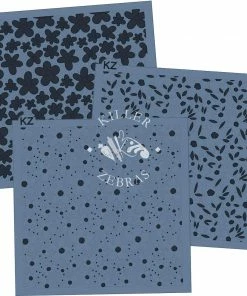 Killer Zebras Poppies 3pc KZ Stencil