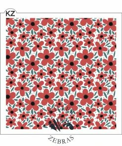 Killer Zebras Poppies 3pc KZ Stencil