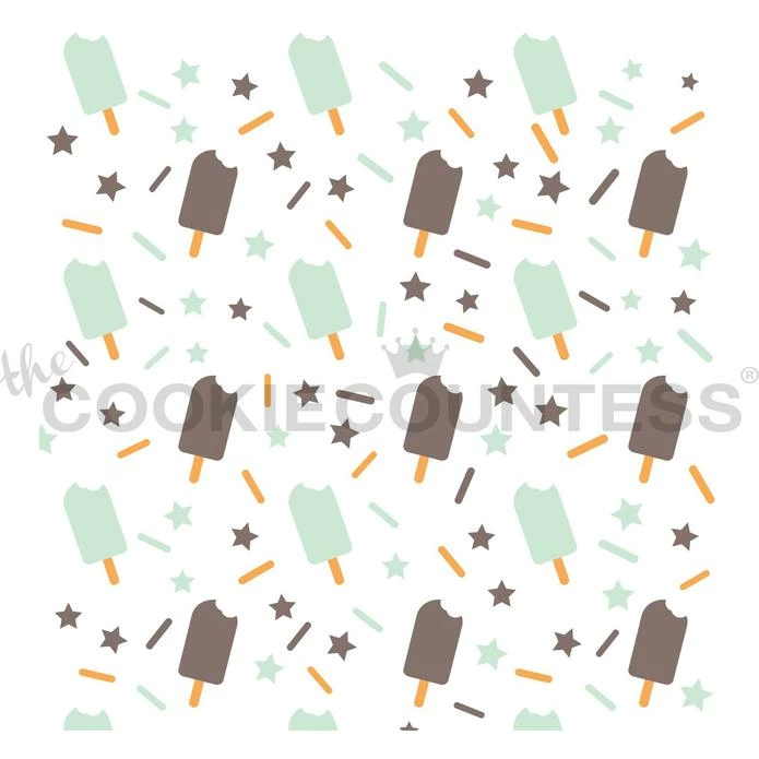 Cookie Countess Popsicle 3pc Stencil Stencils 6 Cookie Countess Popsicle 3pc Stencil Stencils