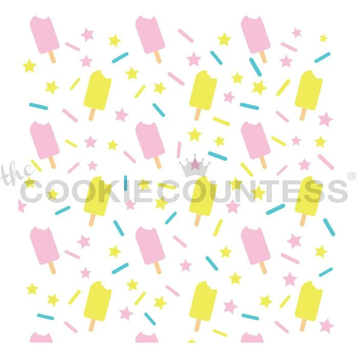 Cookie Countess Popsicle 3pc Stencil Stencils 3 Cookie Countess Popsicle 3pc Stencil Stencils
