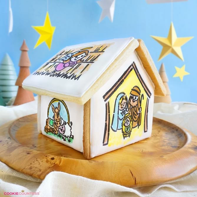 Cookie Countess Christmas Manger 4pc PYO Stencil Set Stencils 4 Cookie Countess Christmas Manger 4pc PYO Stencil Set Stencils