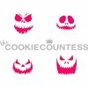 Cookie Countess Pumpkin Faces (four) Stencil Stencils
