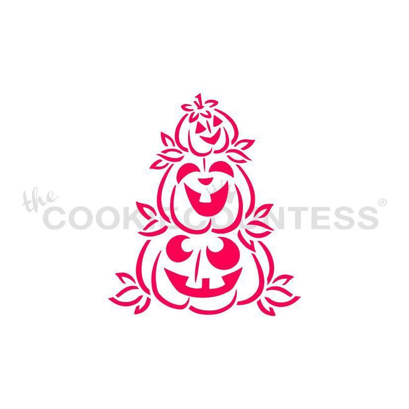 Cookie Countess Stencils Pumpkin Stack PYO Stencil 3 Cookie Countess Stencils Pumpkin Stack PYO Stencil