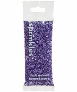 Wilton Supplies Purple Nonpareils SMALL Sprinkle Pouch