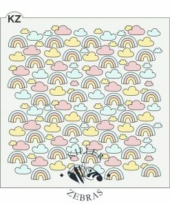 Killer Zebras Stencils Rainbows 3pc KZ Stencil Set